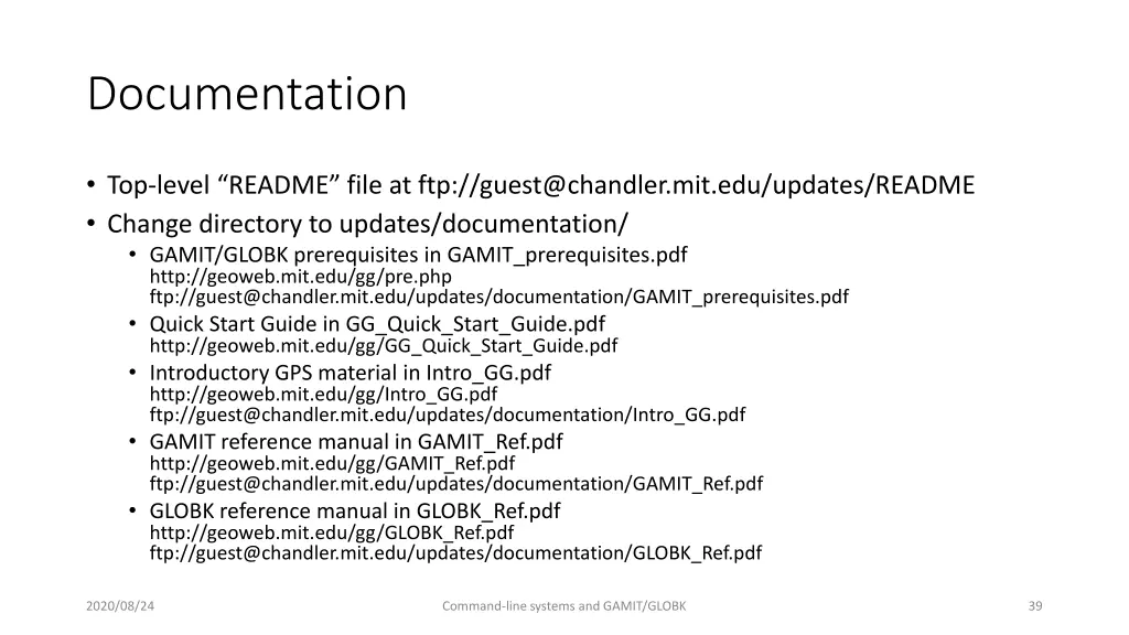 documentation