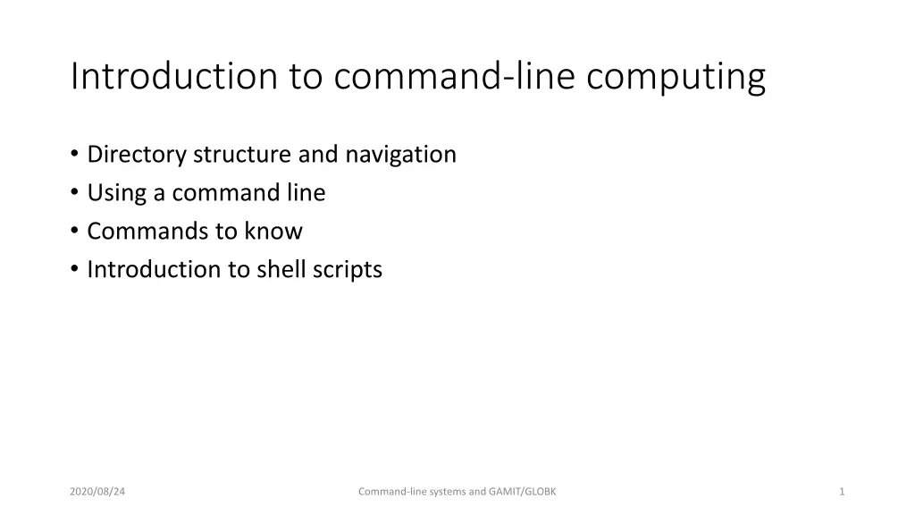 introduction to command line computing