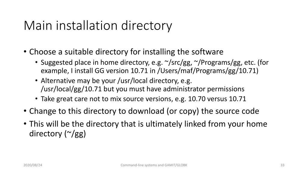 main installation directory 1