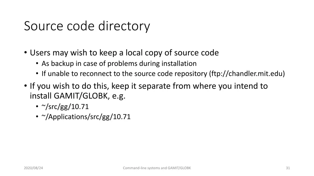 source code directory