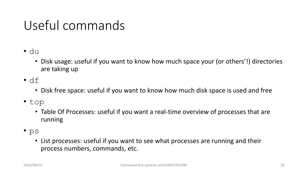 useful commands