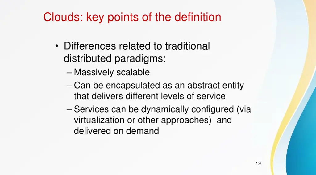 clouds key points of the definition