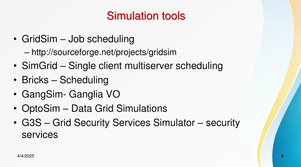 simulation tools