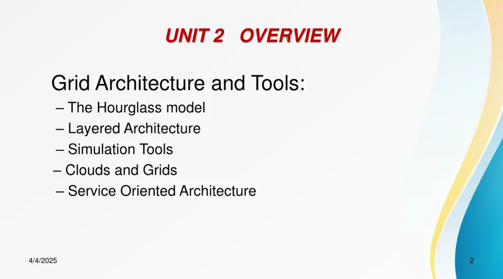 unit 2 overview