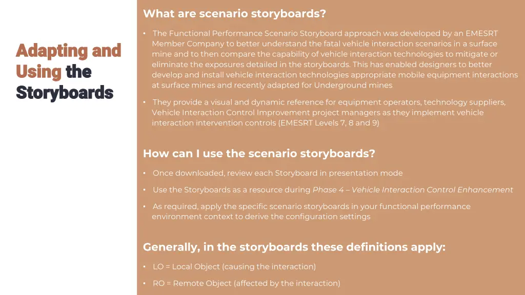 what are scenario storyboards