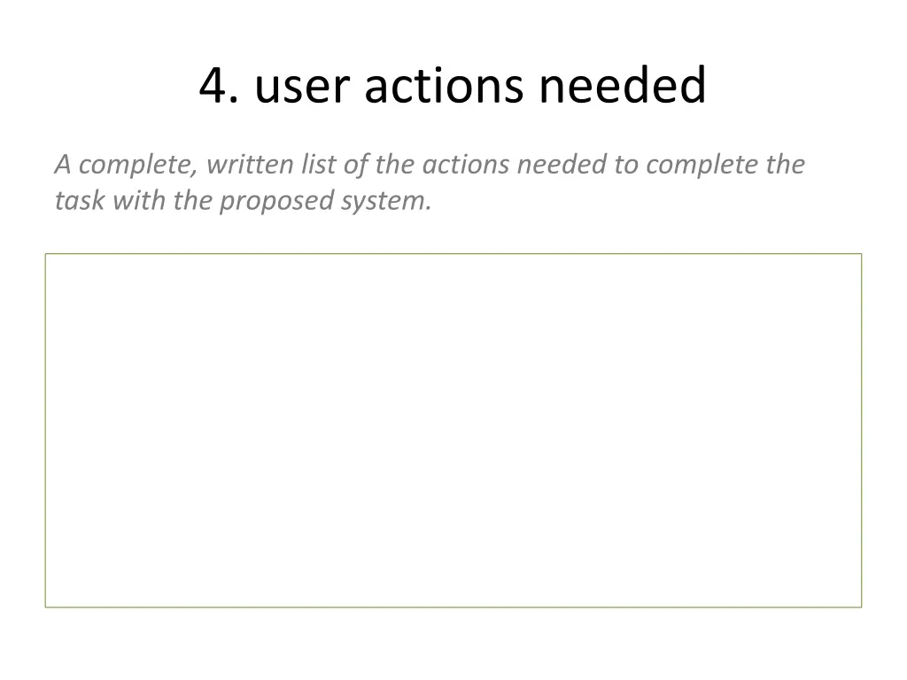 4 user actions needed