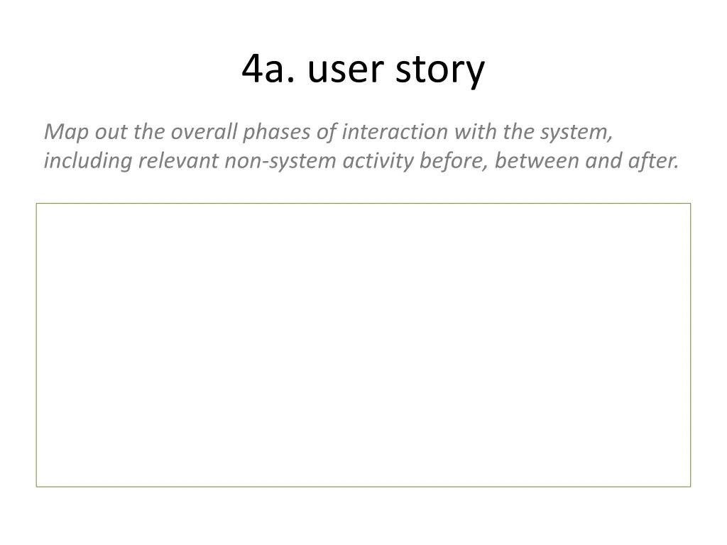 4a user story