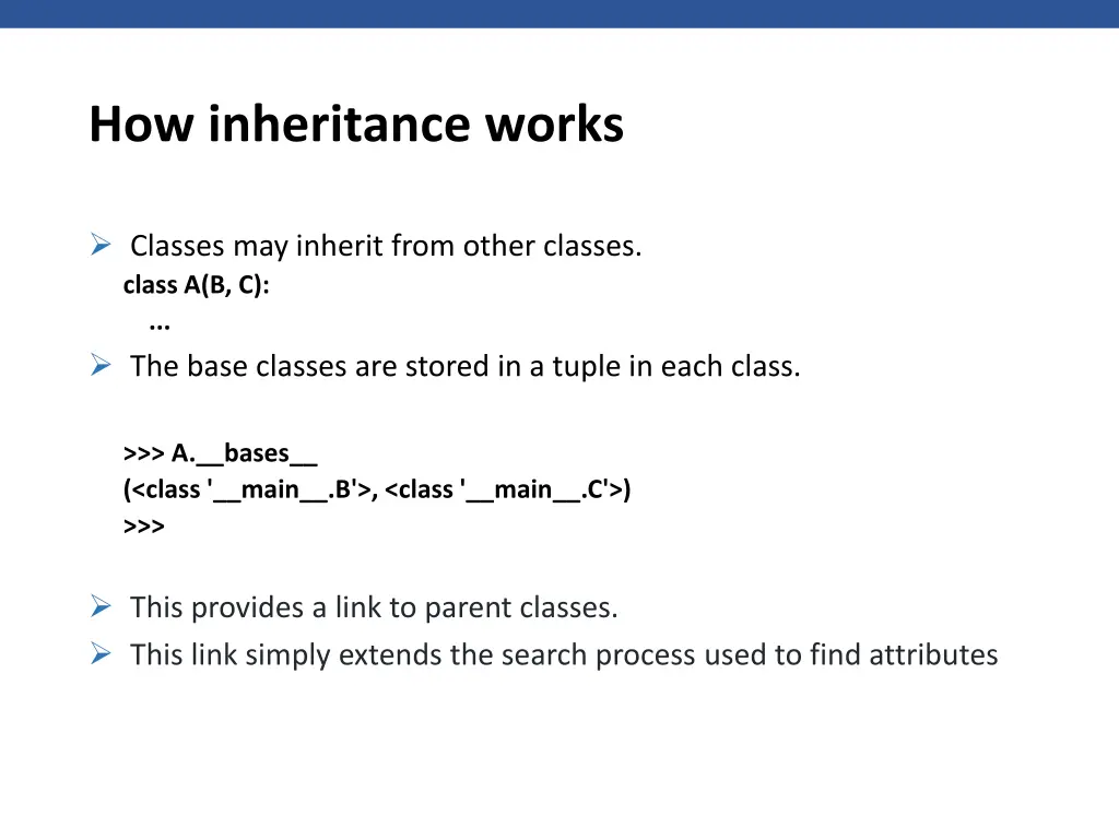how inheritance works