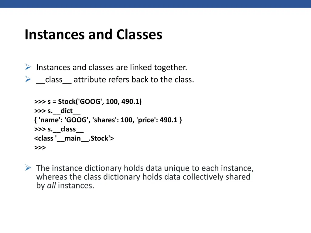 instances and classes