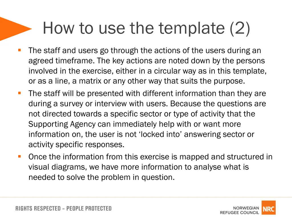 how to use the template 2