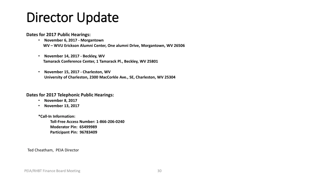 director update director update