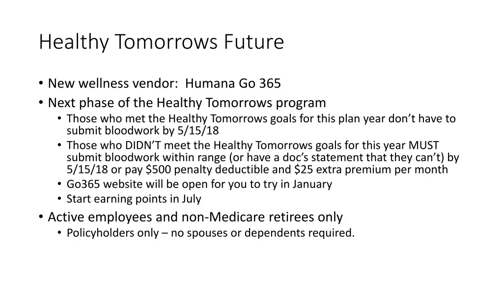 healthy tomorrows future