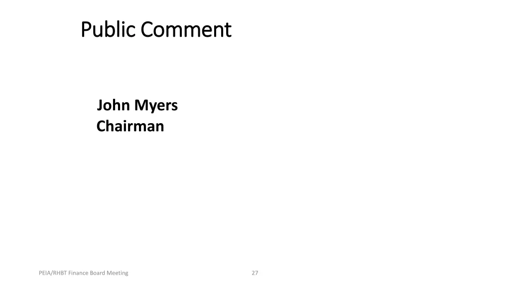 public comment public comment