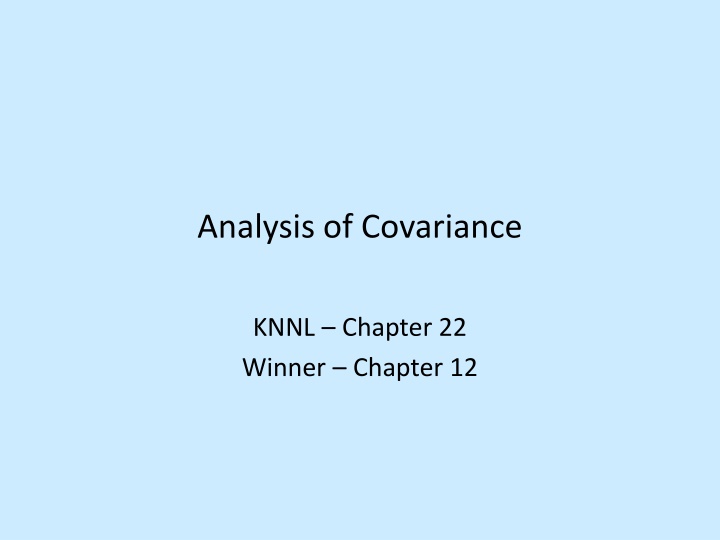 analysis of covariance