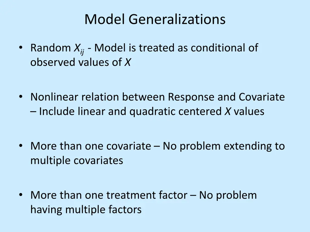 model generalizations