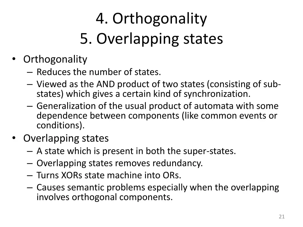 4 orthogonality 5 overlapping states