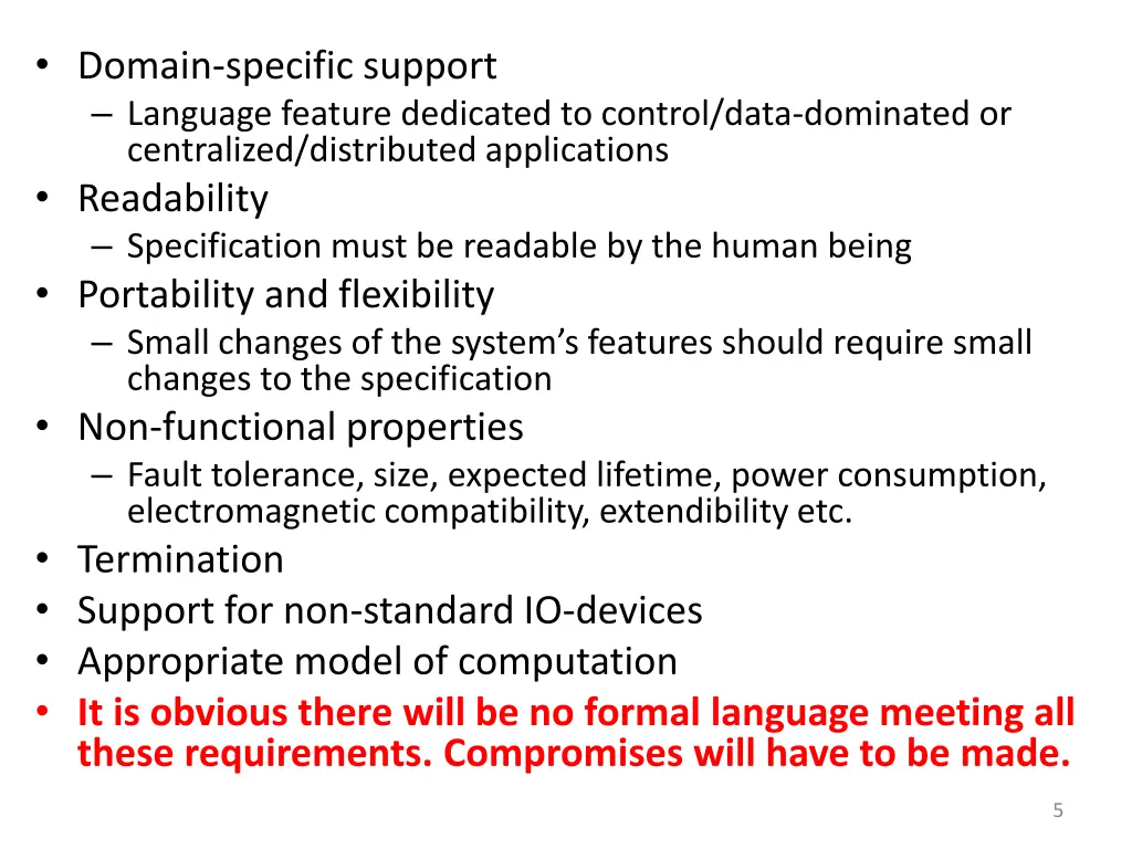domain specific support language feature