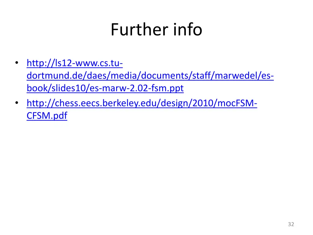 further info