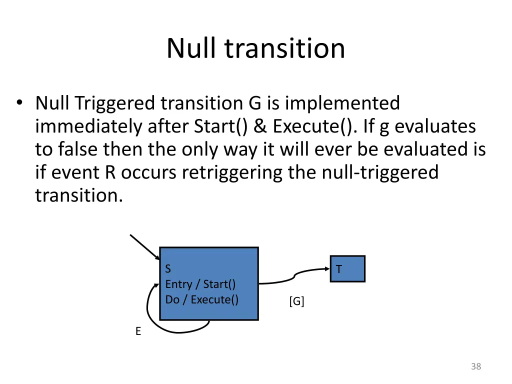null transition
