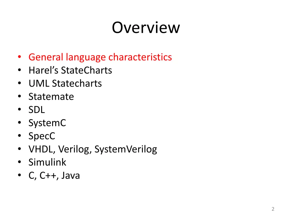 overview