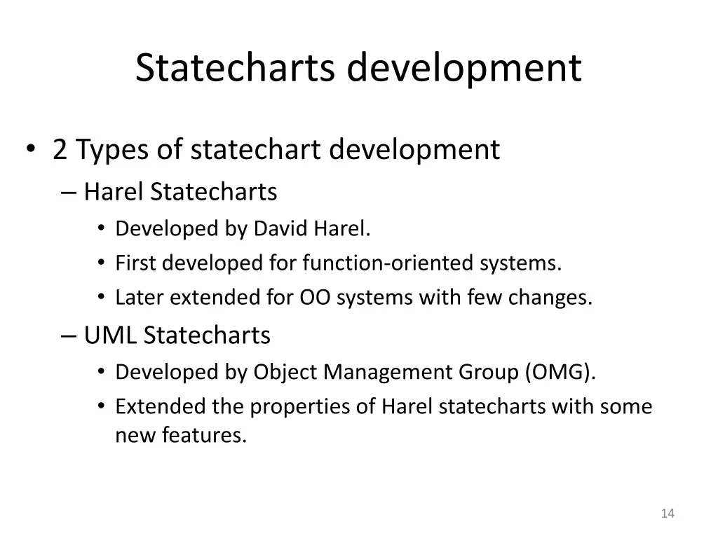 statecharts development