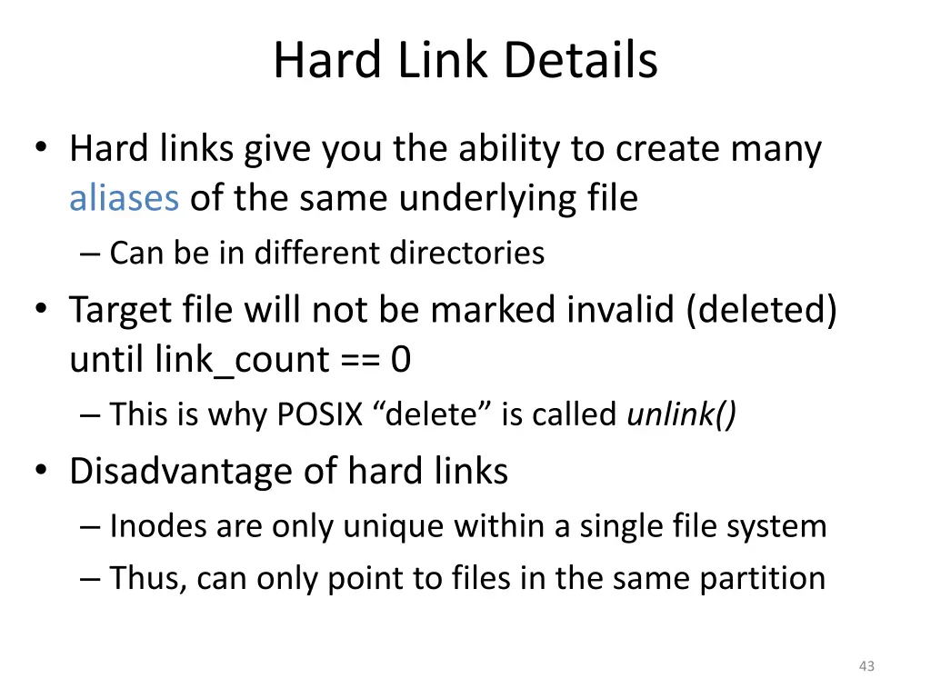 hard link details