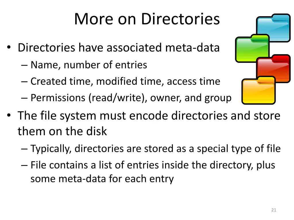 more on directories