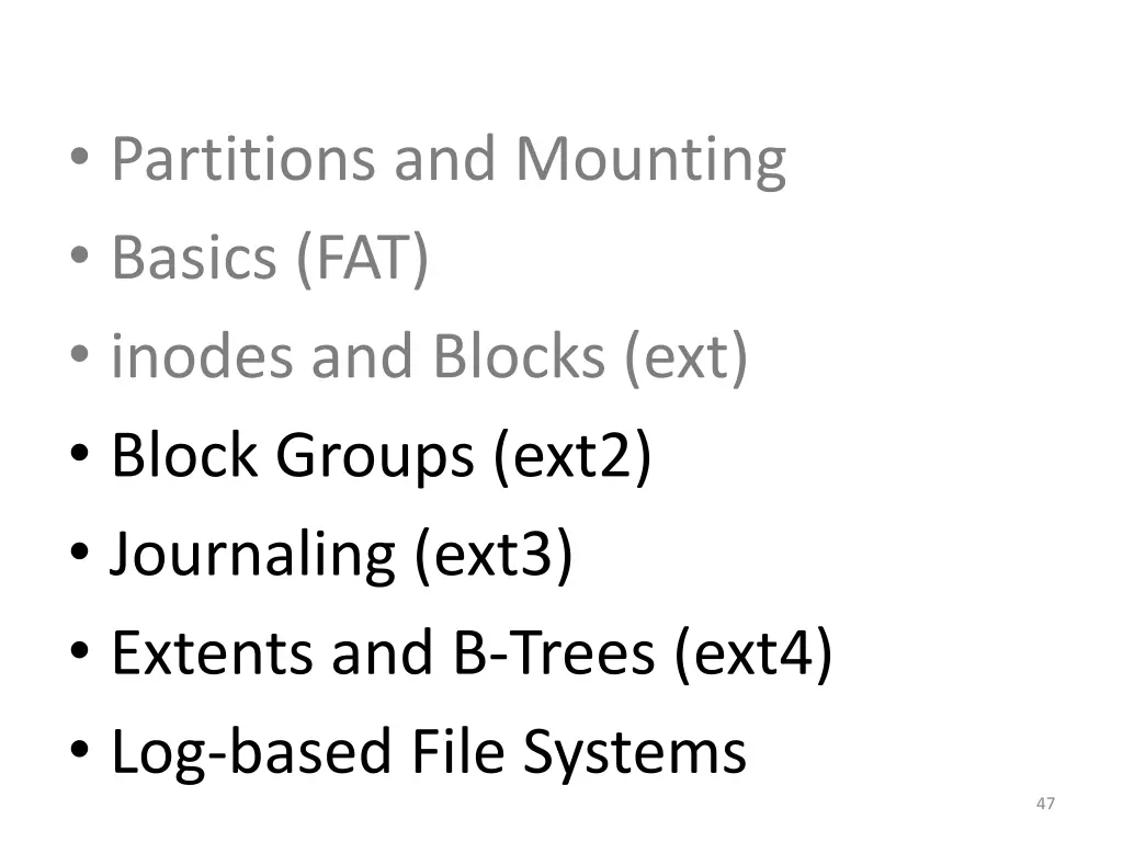 partitions and mounting basics fat inodes 3