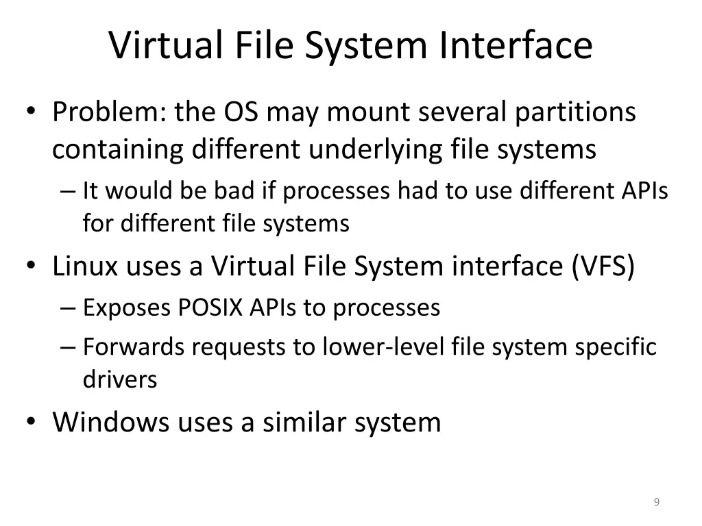 virtual file system interface