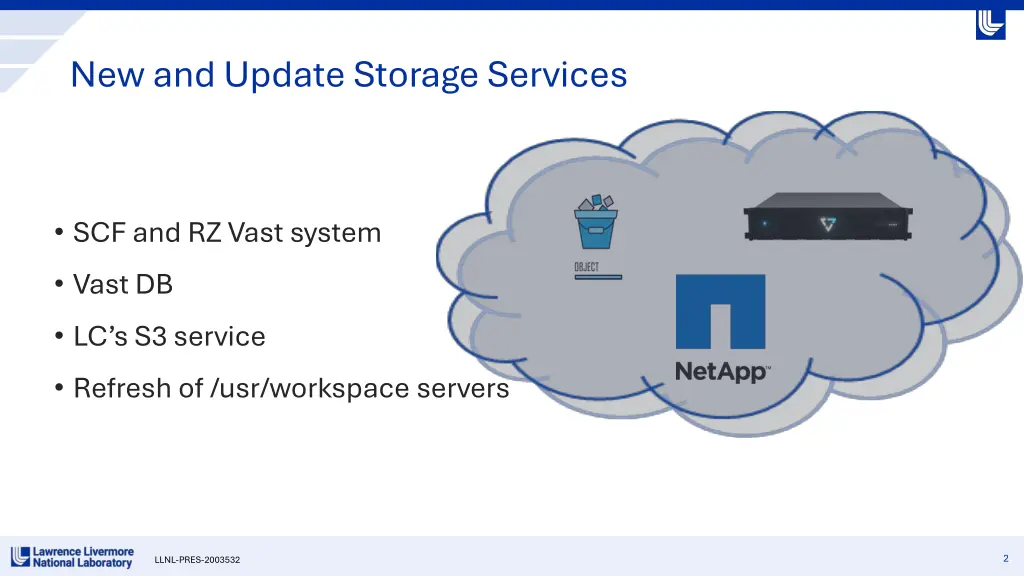 new and update storage services