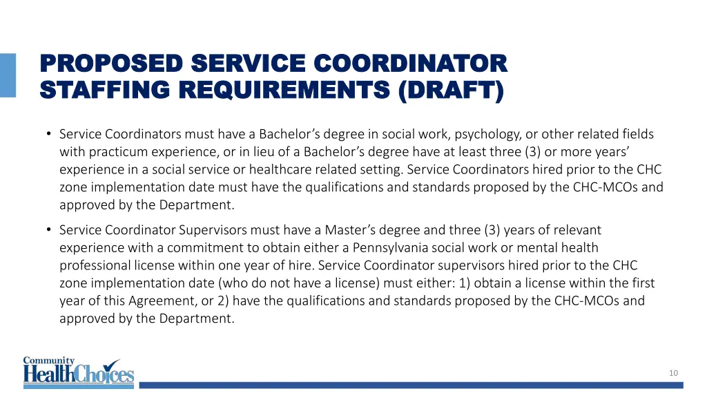 proposed service coordinator proposed service