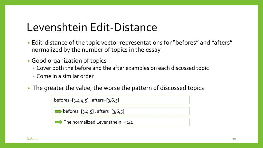 levenshtein edit distance