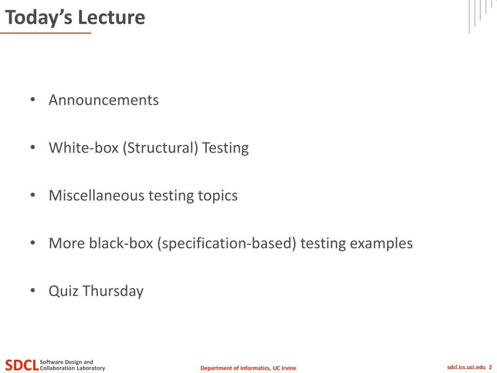 today s lecture