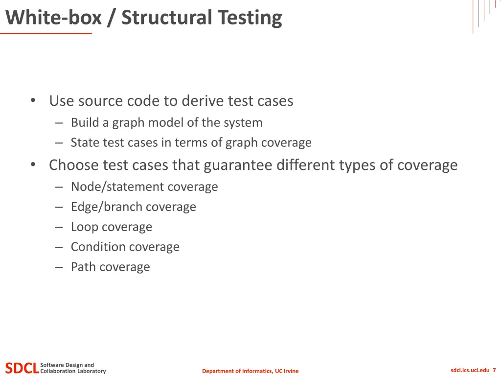 white box structural testing 1