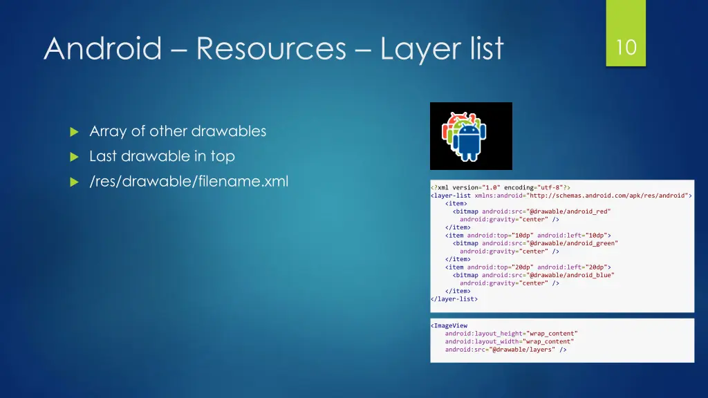 android resources layer list
