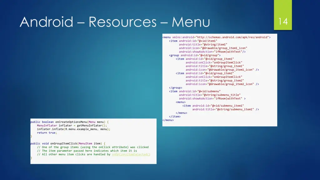 android resources menu 1