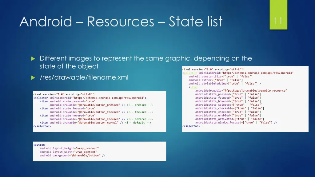 android resources state list