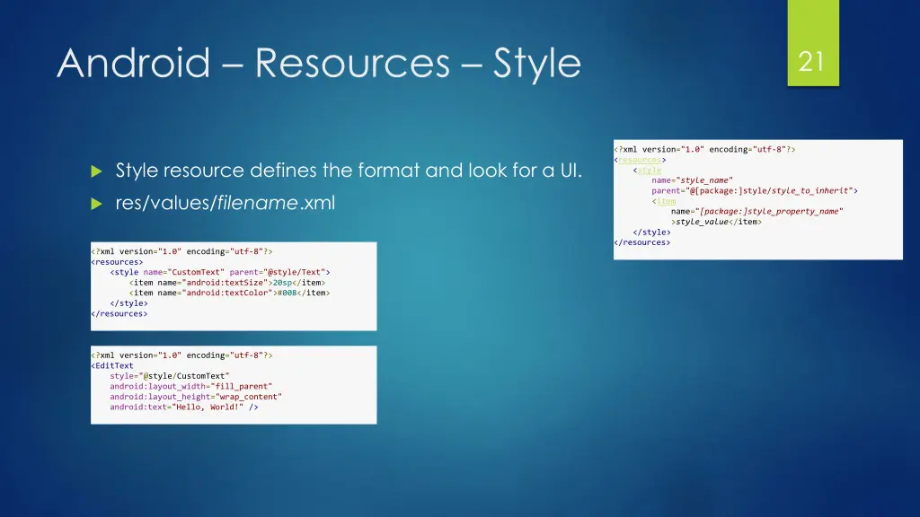 android resources style