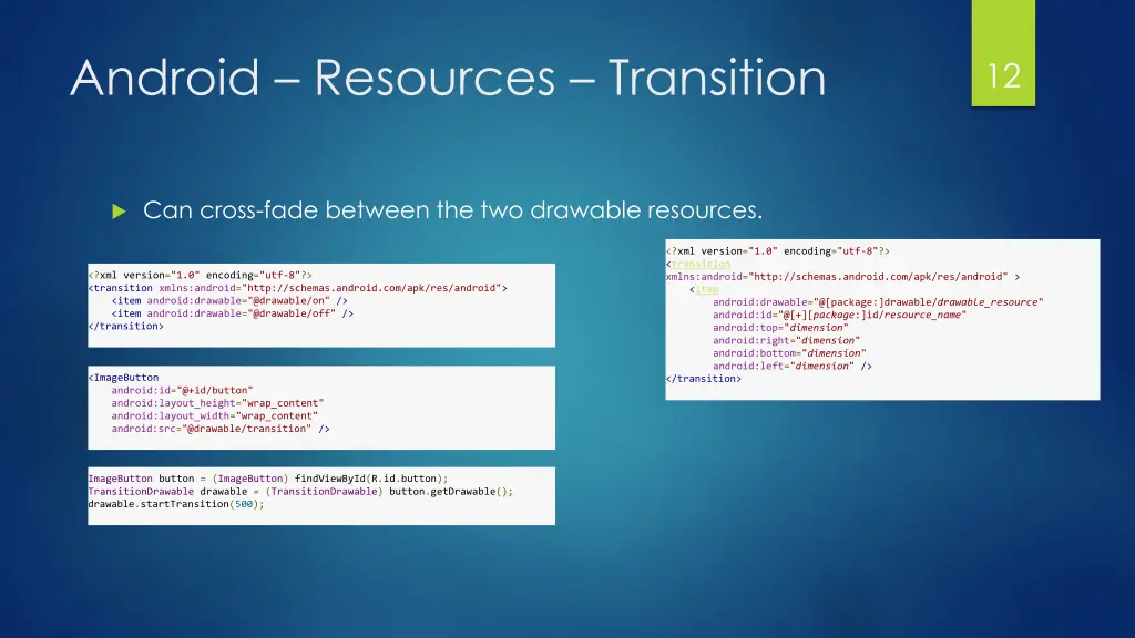 android resources transition