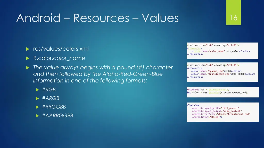 android resources values 1