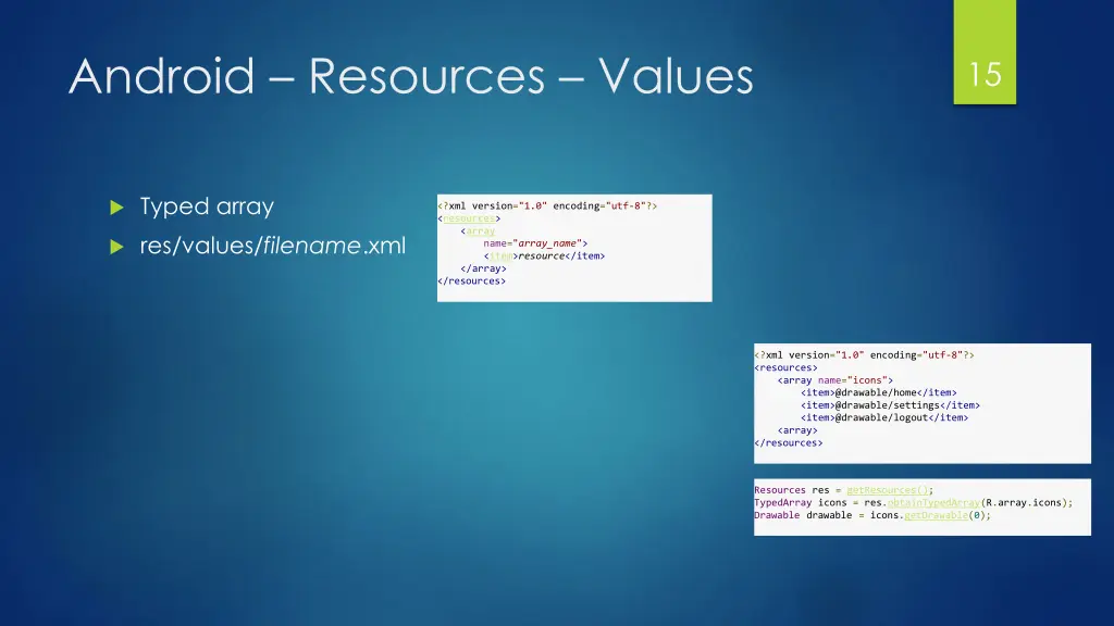 android resources values