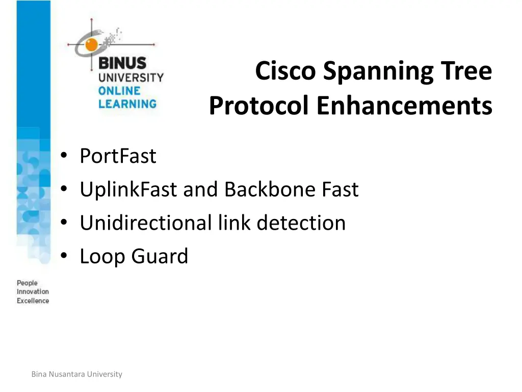 cisco spanning tree protocol enhancements