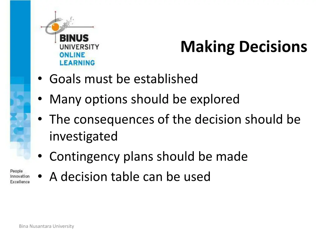 making decisions