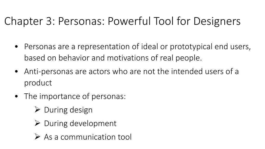 chapter 3 personas powerful tool for designers