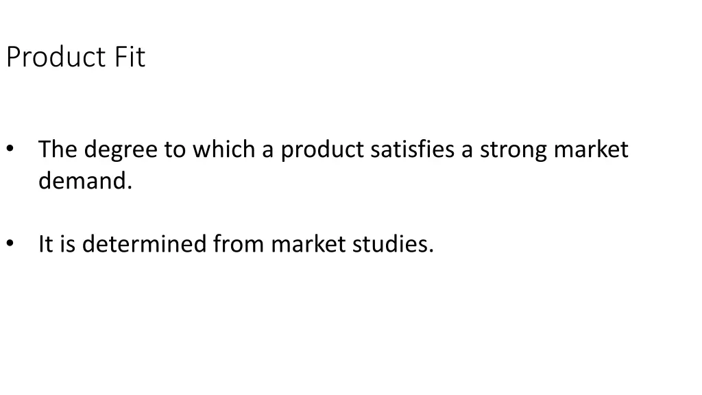product fit