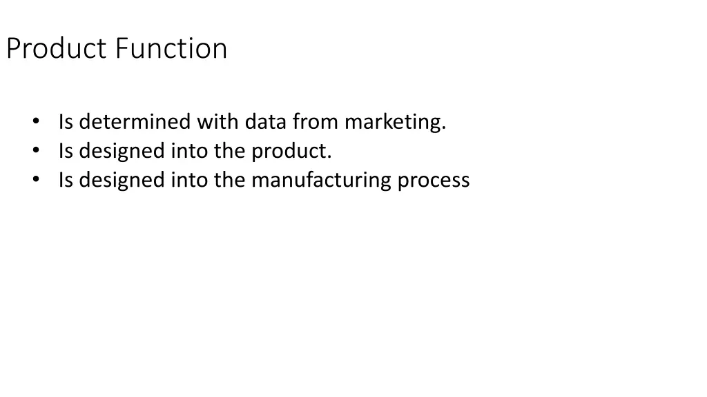 product function