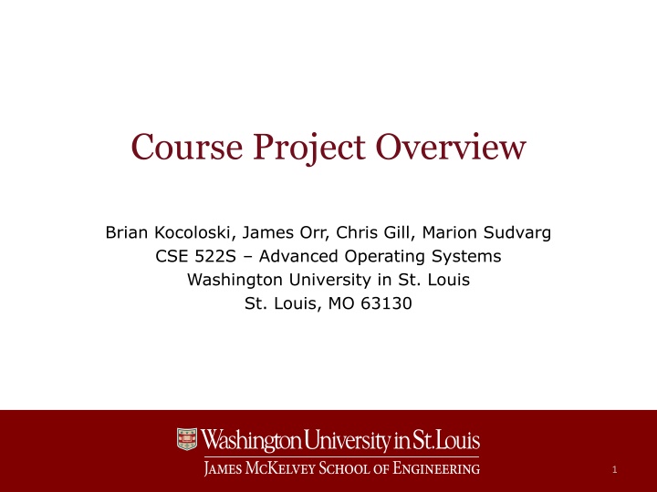 course project overview