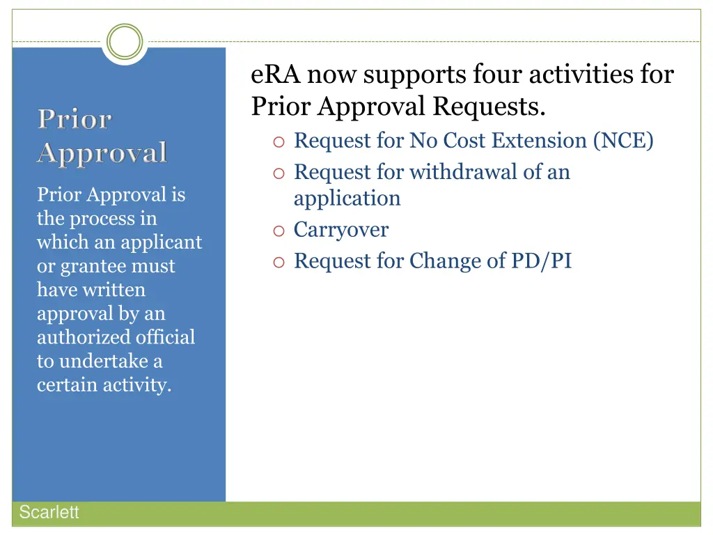 era now supports four activities for prior