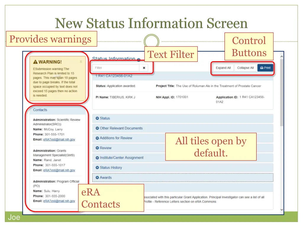 provides warnings