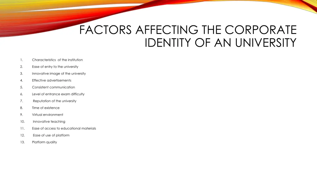 factors affecting the corporate identity